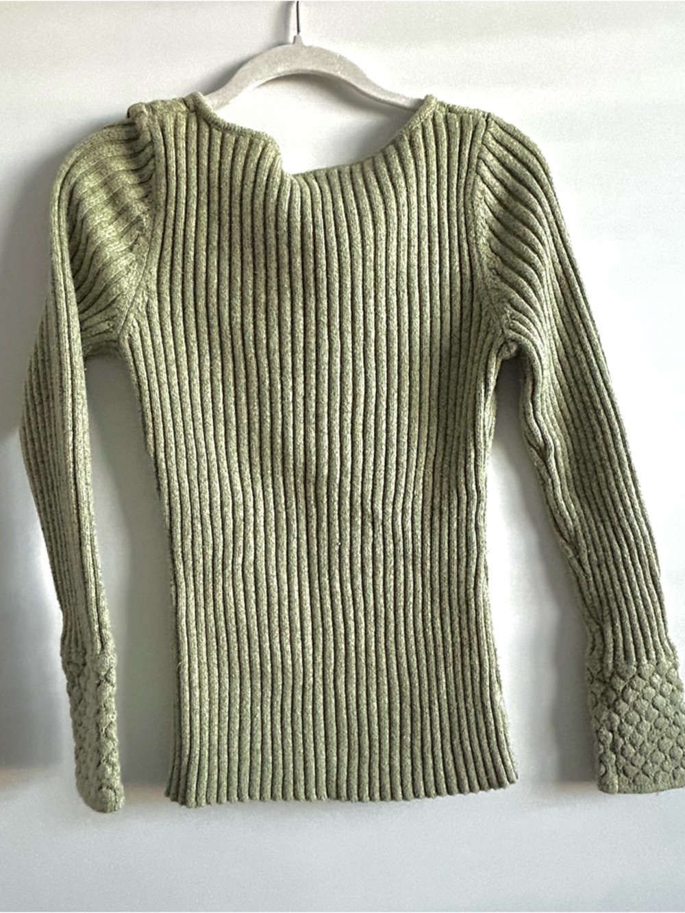 Sundance Green Ribbed Knit Sweater - Picture 6 of 6